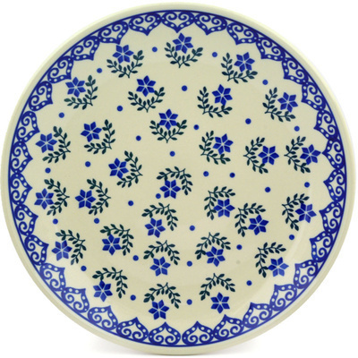 Polish Pottery Dinner Plate 10&frac12;-inch Blue Holly