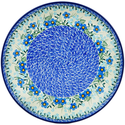 Polish Pottery Dinner Plate 10&frac12;-inch Blue Joy
