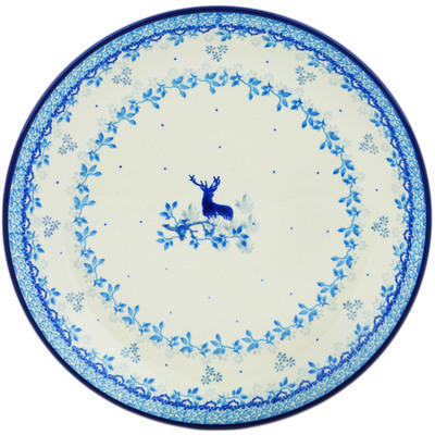 Polish Pottery Dinner Plate 10&frac12;-inch Blue Mistic Winter