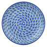 Polish Pottery Dinner Plate 10&frac12;-inch Blue Olive Waves