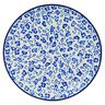 Polish Pottery Dinner Plate 10&frac12;-inch Blue Pips