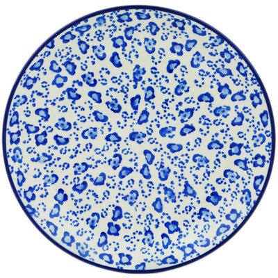 Polish Pottery Dinner Plate 10&frac12;-inch Blue Pips