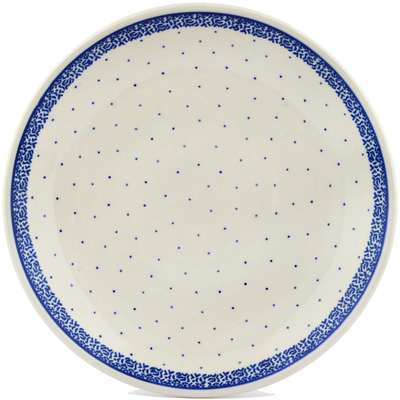 Polish Pottery Dinner Plate 10&frac12;-inch Blue Polka Dot