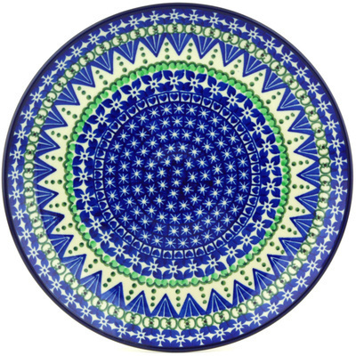 Polish Pottery Dinner Plate 10&frac12;-inch Blue Sunshine UNIKAT