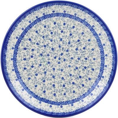 Polish Pottery Dinner Plate 10&frac12;-inch Blue Vine