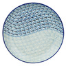 Polish Pottery Dinner Plate 10&frac12;-inch Blue Wave UNIKAT
