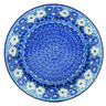 Polish Pottery Dinner Plate 10&frac12;-inch Blue Wildflower Meadow UNIKAT
