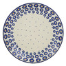 Polish Pottery Dinner Plate 10&frac12;-inch Blue Zinnia