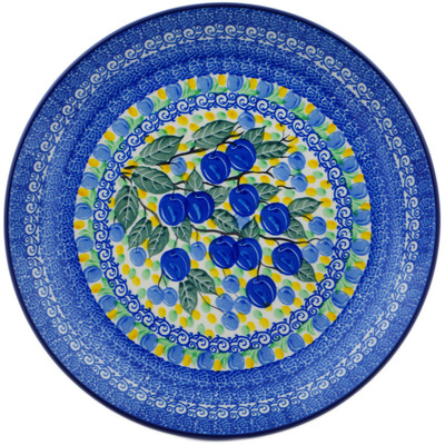 Polish Pottery Dinner Plate 10&frac12;-inch Blueberry Bunch UNIKAT