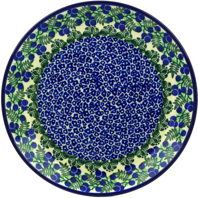 Polish Pottery Dinner Plate 10&frac12;-inch Blueberry Fields Forever