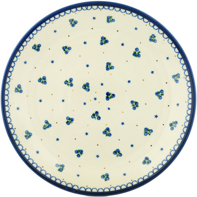 Polish Pottery Dinner Plate 10&frac12;-inch Blueberry Stars