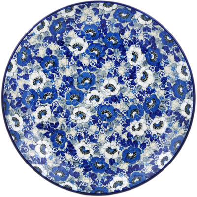 Polish Pottery Dinner Plate 10&frac12;-inch Bluebottles UNIKAT