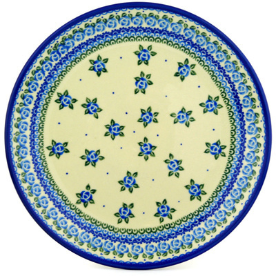 Polish Pottery Dinner Plate 10&frac12;-inch Bluebuds