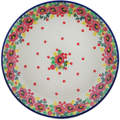 Polish Pottery Dinner Plate 10&frac12;-inch Blushing Poppies