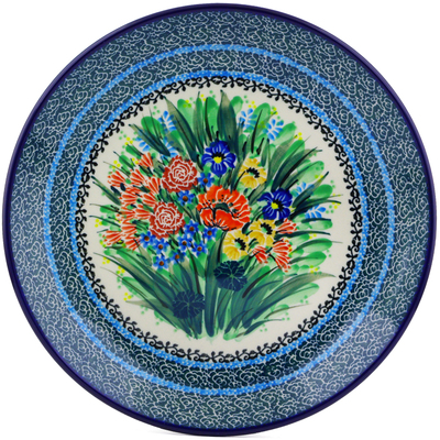 Polish Pottery Dinner Plate 10&frac12;-inch Bountiful Bouquet UNIKAT