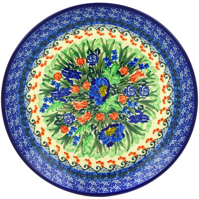 Polish Pottery Dinner Plate 10&frac12;-inch Bountiful Bouquet UNIKAT