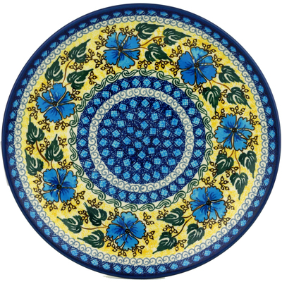 Polish Pottery Dinner Plate 10&frac12;-inch Brilliant In Blue UNIKAT
