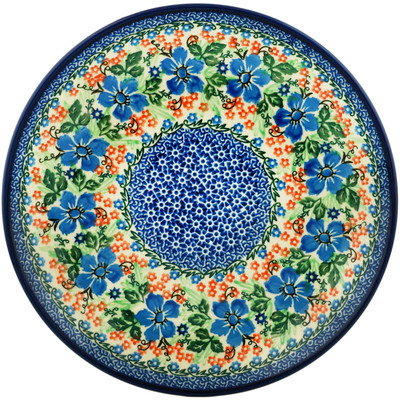 Polish Pottery Dinner Plate 10&frac12;-inch Brilliant Pansy UNIKAT