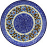 Polish Pottery Dinner Plate 10&frac12;-inch Brown And Blue Beauty UNIKAT