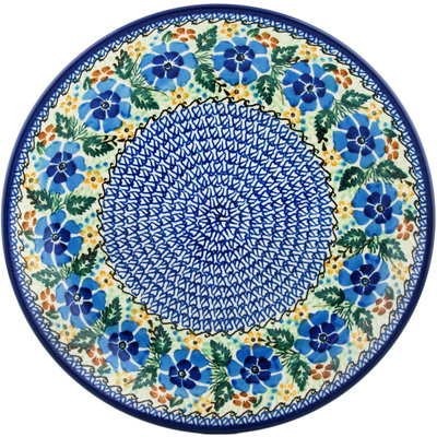 Polish Pottery Dinner Plate 10&frac12;-inch Brown And Yellow Wreath UNIKAT