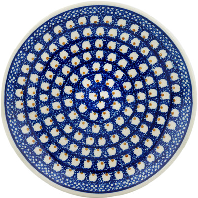 Polish Pottery Dinner Plate 10&frac12;-inch Brown Eyed Peacock