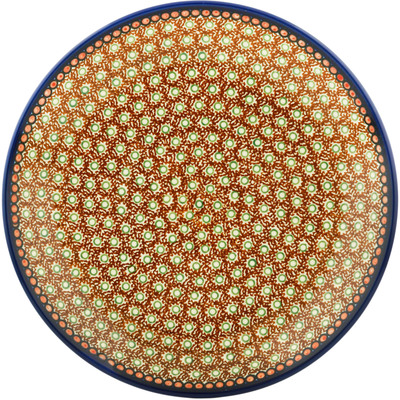 Polish Pottery Dinner Plate 10&frac12;-inch Brown Polka Dot