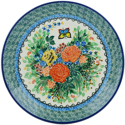 Polish Pottery Dinner Plate 10&frac12;-inch Butterfly Boutique UNIKAT