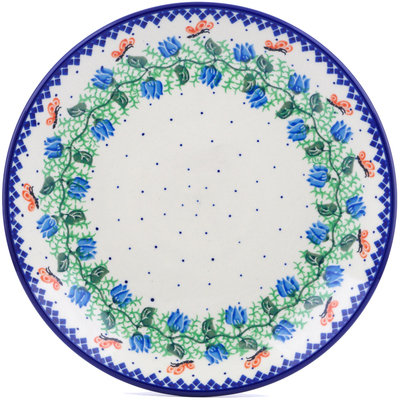 Polish Pottery Dinner Plate 10&frac12;-inch Butterfly Field