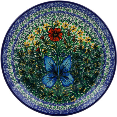 Polish Pottery Dinner Plate 10&frac12;-inch Butterfly Holly UNIKAT