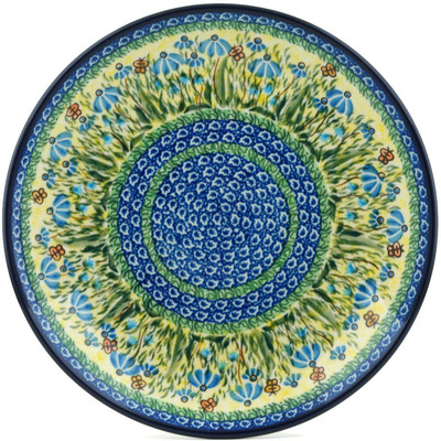 Polish Pottery Dinner Plate 10&frac12;-inch Butterfly Sunshine UNIKAT