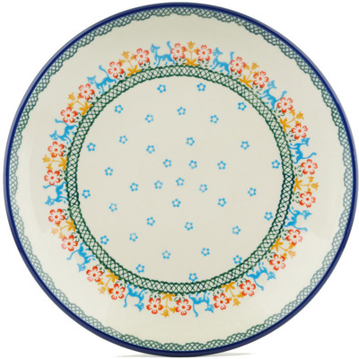 Polish Pottery Dinner Plate 10&frac12;-inch Cat Parade