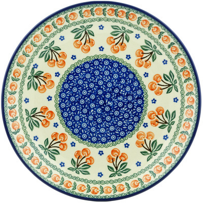 Polish Pottery Dinner Plate 10&frac12;-inch Cherries Jubilee