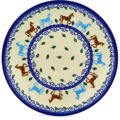 Polish Pottery Dinner Plate 10&frac12;-inch Children&#039;s Prancing Poni