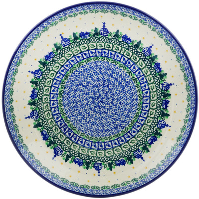 Polish Pottery Dinner Plate 10&frac12;-inch Christmas Mosaic UNIKAT
