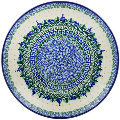 Polish Pottery Dinner Plate 10&frac12;-inch Christmas Mosaic UNIKAT