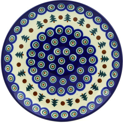 Polish Pottery Dinner Plate 10&frac12;-inch Cranberries And Evergree