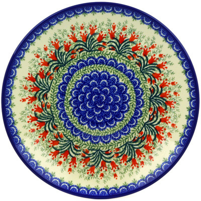 Polish Pottery Dinner Plate 10&frac12;-inch Crimson Bells