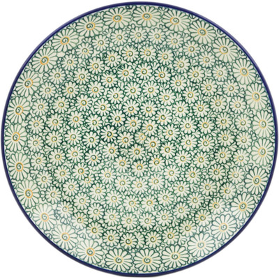 Polish Pottery Dinner Plate 10&frac12;-inch Daisies Galore