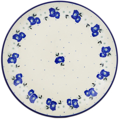Polish Pottery Dinner Plate 10&frac12;-inch Daisy Crown