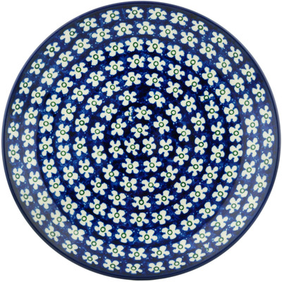 Polish Pottery Dinner Plate 10&frac12;-inch Daisy Patch