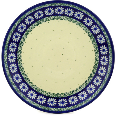 Polish Pottery Dinner Plate 10&frac12;-inch Daisy Swirl