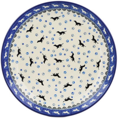 Polish Pottery Dinner Plate 10&frac12;-inch Dancing Dachshunds