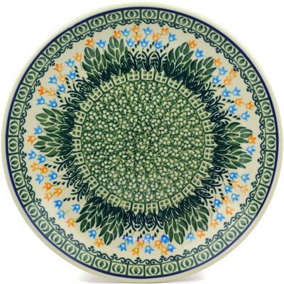 Polish Pottery Dinner Plate 10&frac12;-inch Dancing Tulips