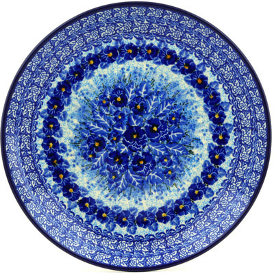 Polish Pottery Dinner Plate 10&frac12;-inch Deep Winter UNIKAT