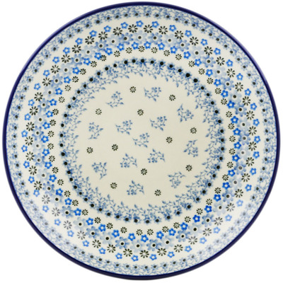 Polish Pottery Dinner Plate 10&frac12;-inch Delicate Blue Composition