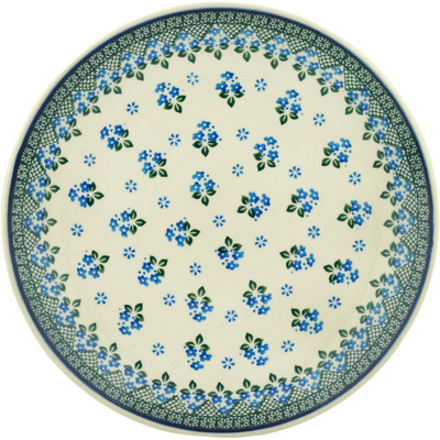 Polish Pottery Dinner Plate 10&frac12;-inch Dots Of Daisies