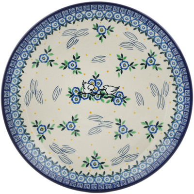 Polish Pottery Dinner Plate 10&frac12;-inch Doves In Love