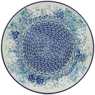 Polish Pottery Dinner Plate 10&frac12;-inch Dragonfly Blues UNIKAT
