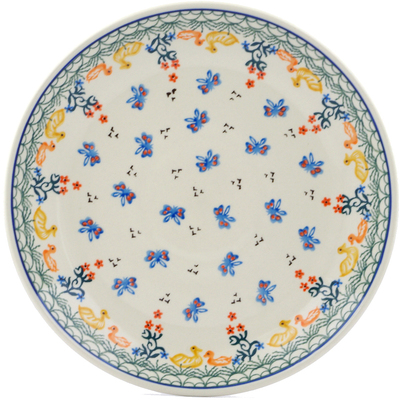 Polish Pottery Dinner Plate 10&frac12;-inch Duck Duck Goose