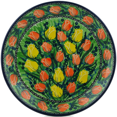 Polish Pottery Dinner Plate 10&frac12;-inch Easter Rose UNIKAT
